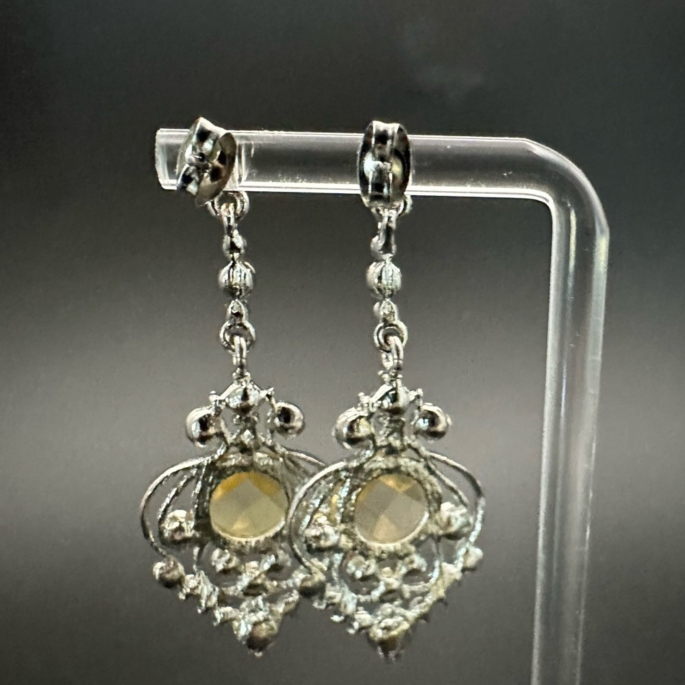 Statement Dangling Rhinestone Earrings - Picture 13 of 15